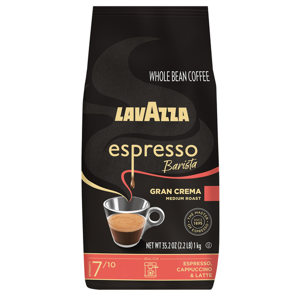 Lavazza Espresso Gran Crema Whole Bean Coffee, Medium Roast, 2.2