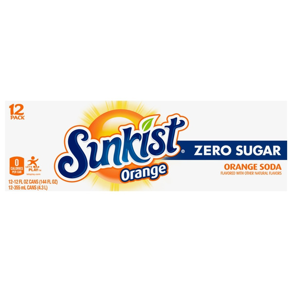 Sugar★です Sunkist Zero Sugar Orange Soda Same-Day Delivery or Pickup | Save Mart