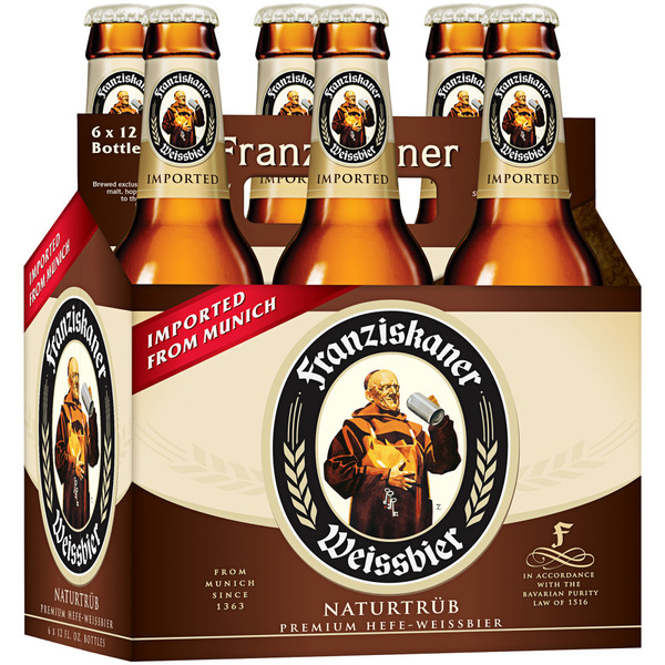 Franziskaner Weissbier Hefeweizen, 6 Pack 12 FL OZ Bottles Same