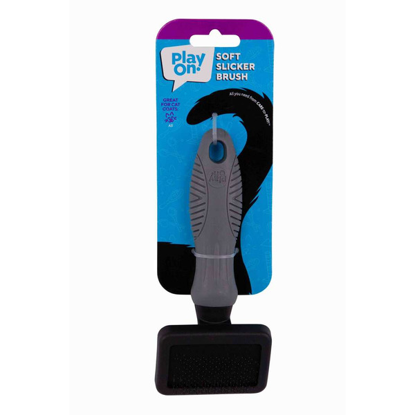 Play On Cat Grooming Slicker Brush With Metal Pins
