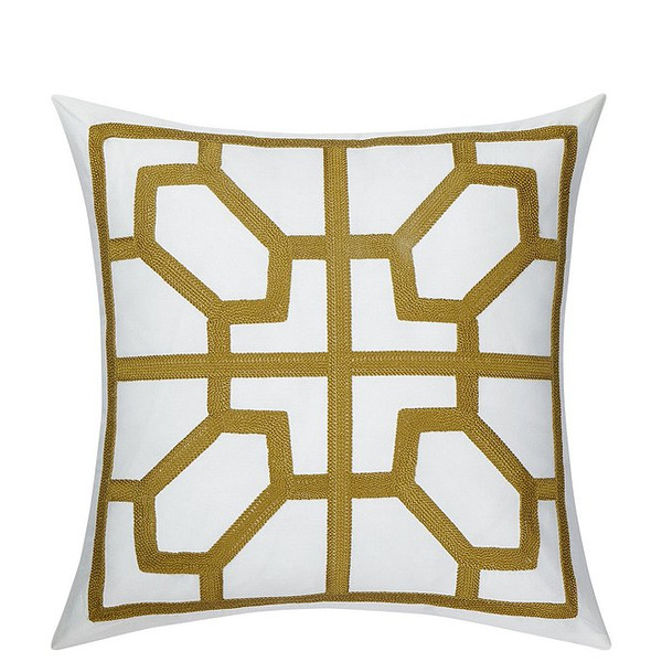 Dee Ocleppo Crewel Embroidered Chainstitch Decorative Square Pillow