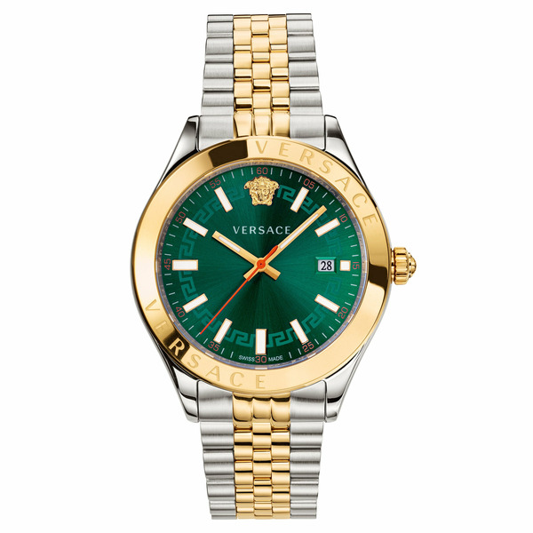 Versace Hellenyium Green Sunray Dial Men's Quartz Watch