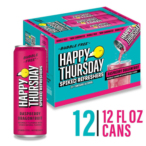Happy Thursday Raspberry Dragonfruit Spiked Refreshers 4.4% ABV