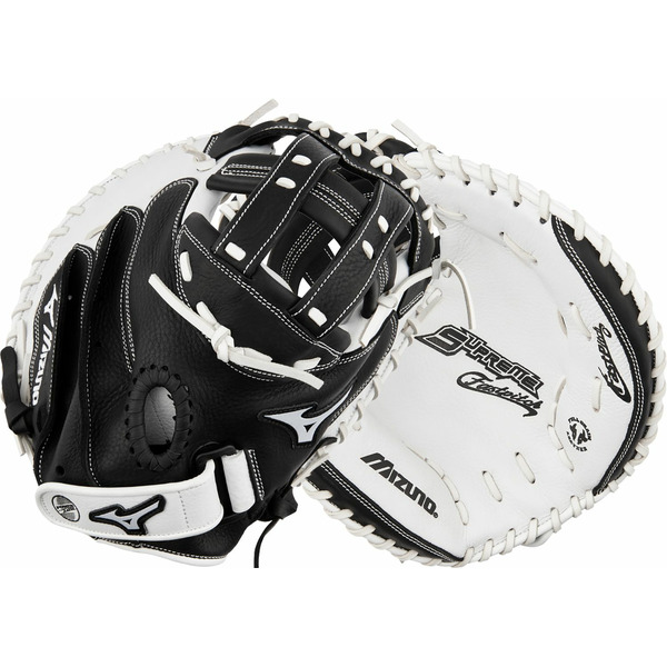 Mizuno 2023 Supreme Series Fastpitch Catcher's Mitt - Black & White