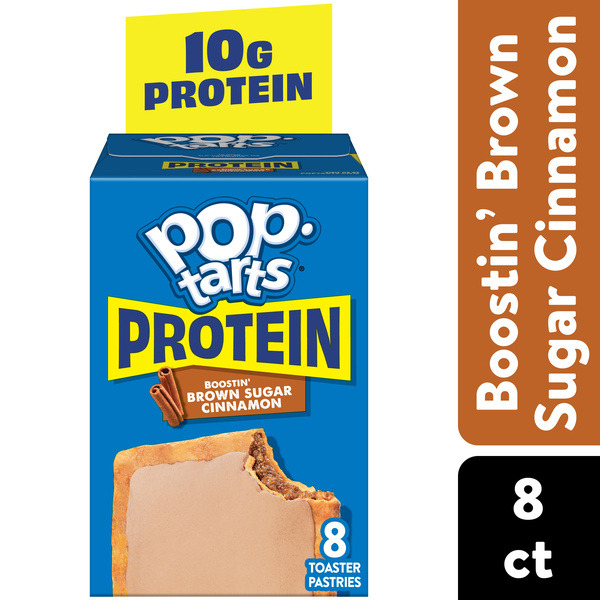 Pop-Tarts Protein Boostin' Brown Sugar Cinnamon Toaster Pastries, 10g Protein