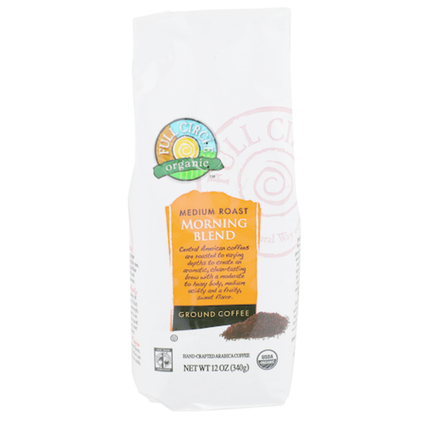 Full Circle Organic Breakfast Blend Light Medium Roast Ground Coffee ...