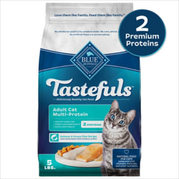 Blue Buffalo Tastefuls Salmon & Ocean Fish Recipe Multi-protein Adult Cat