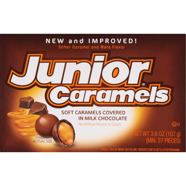 Junior Caramels Soft Caramels Covered in Milk Chocolate Same-Day