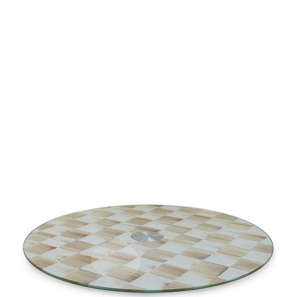 Mac Kenzie-Childs Check Glass Lazy Susan