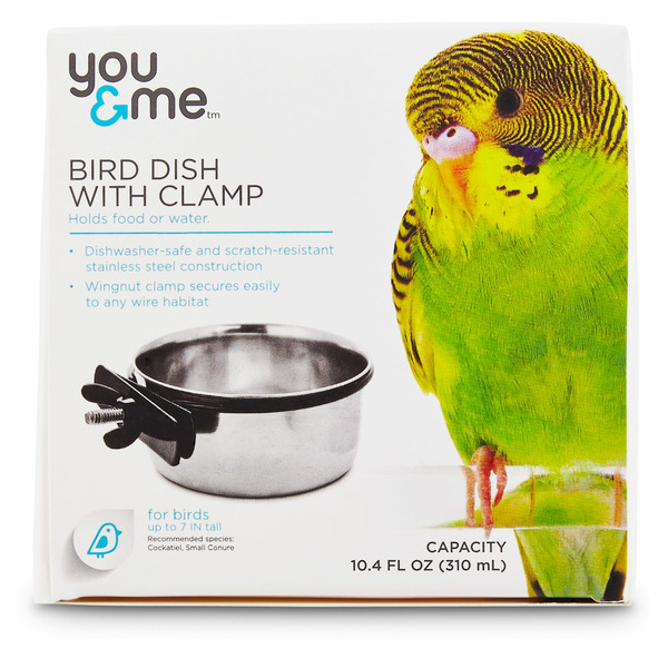 you & me Bird Dish With Clamp