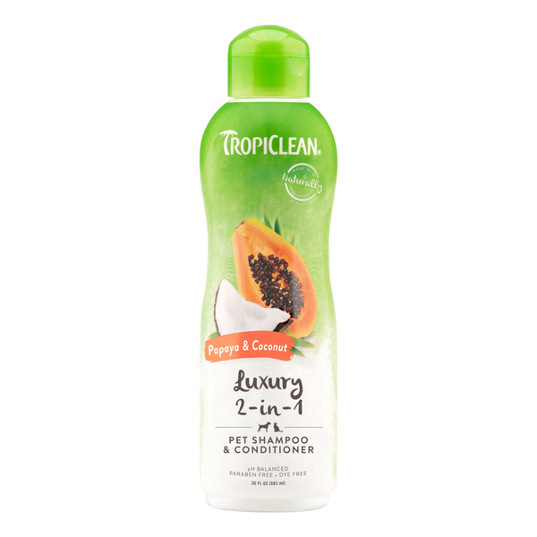 Tropi Clean Papaya & Coconut Luxury 2-in-1 Shampoo and Conditioner for Pets