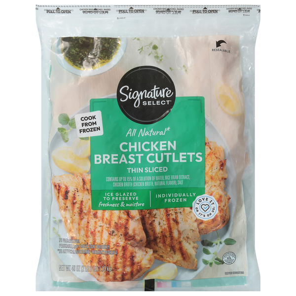 Signature SELECT Chicken Breast Cutlets, Thin Sliced