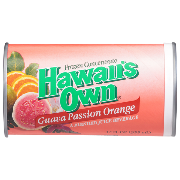 Hawaii's Own Juice Beverage, Blended, Guava Passion Orange Same
