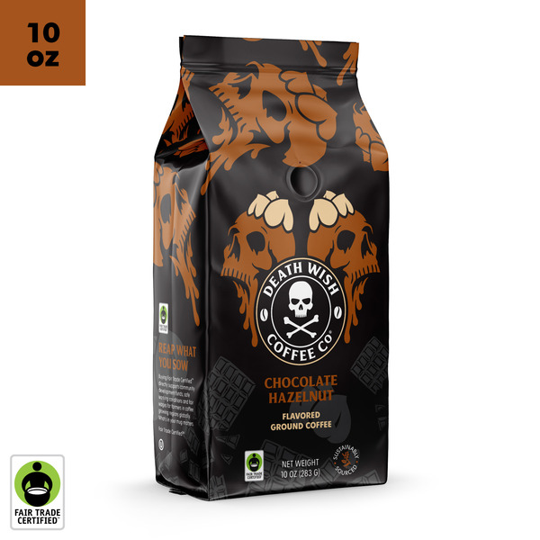 Death Wish Coffee Fair Trade, Chocolate Hazelnut Flavored Ground