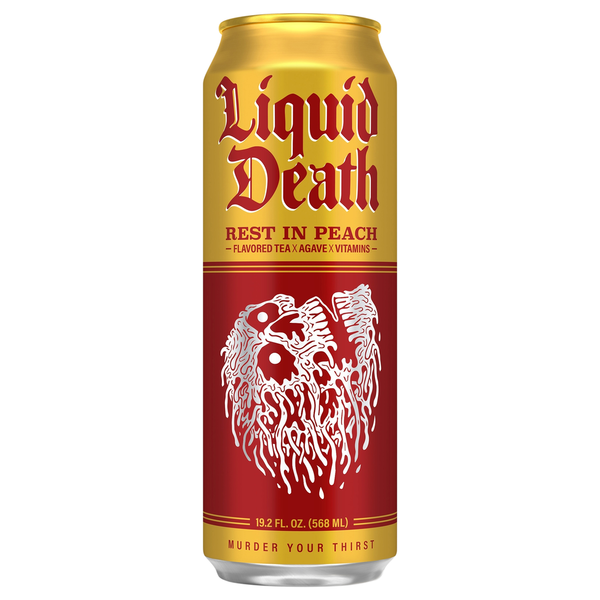Liquid Death Iced Black Tea, Rest in Peach Same-Day Delivery or