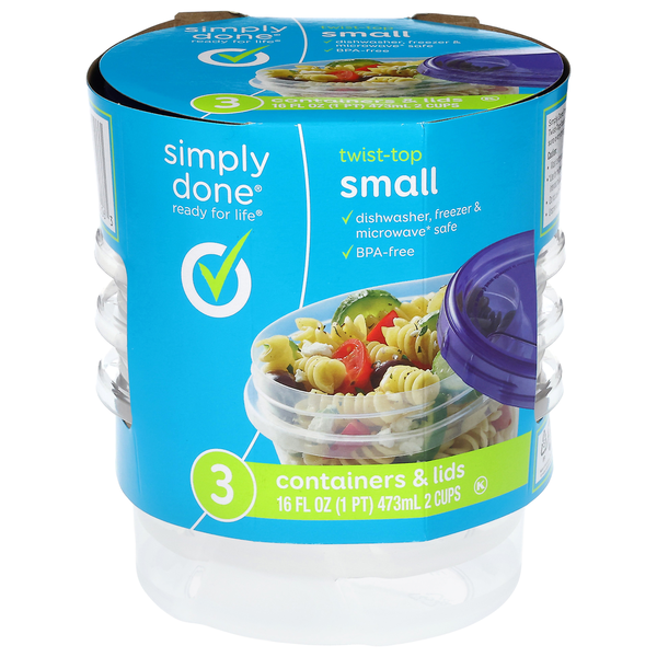 トップス dime foodie Simply Done Small Twist Top Containers Same-Day Delivery or