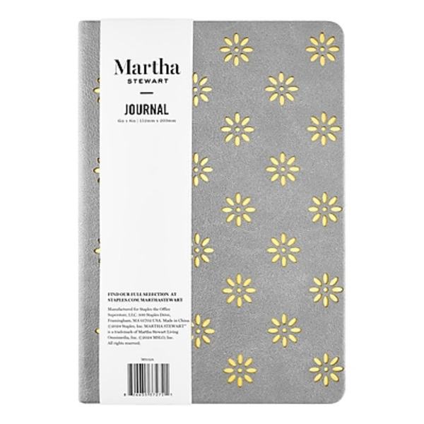 Martha Stewart 256 Pages Narrow Ruled Journal - Gray