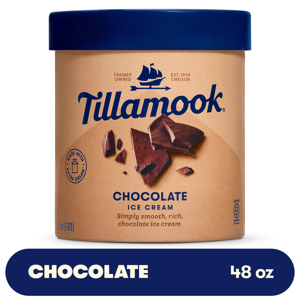 Tillamook Chocolate Ice Cream, 48fl-oz
