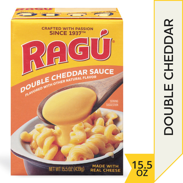 Ragu Double Cheddar Sauce, Made with Real Cheese, 15.5 oz Tetra