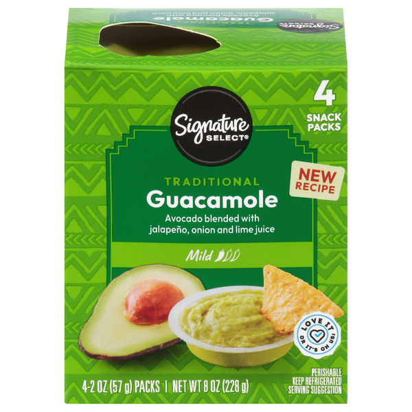 Signature SELECT Guacamole, Mild, Traditional, 4 Snack Packs