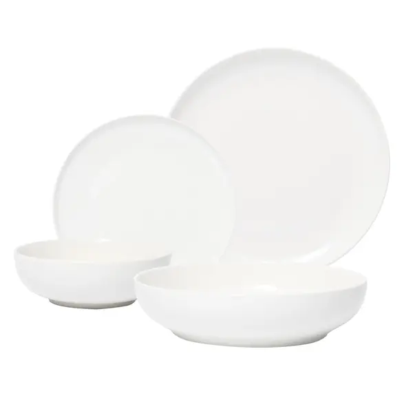 Safdie & Co. Bianca Porcelain 16-Piece Dinnerware Set