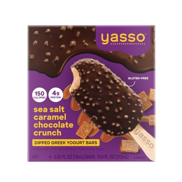 Yasso Frozen Greek Yogurt Bars Sea Salt Caramel Chocolate Crunch