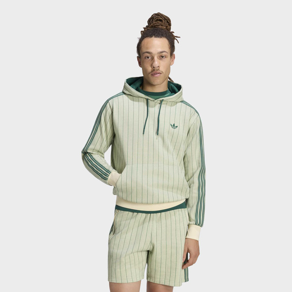 adidas Men's Pinstripes Hoodie, S - Warm Vanilla