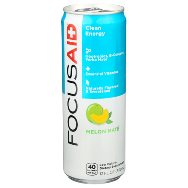Life Aid Drinks FOCUSAID Brain Boost Low Cal Clean Caffeine + Nootropics - Melon Mate