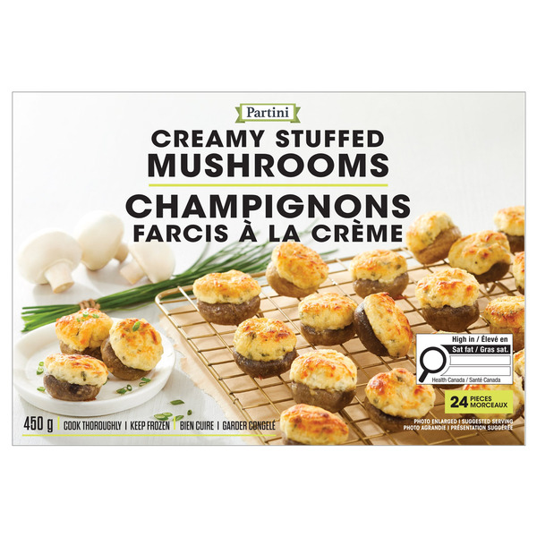 Partini Creamy Stuffed Mushroom Caps