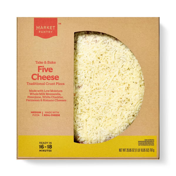 Market Pantry Take & Bake Five Cheese Traditional Crust Pizza