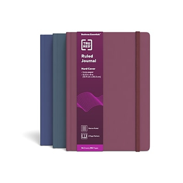 TRU RED Purple Medium Hard Cover Ruled Journal
