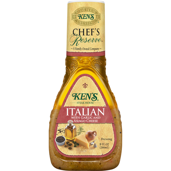 Ken's Steakhouse Dressing, Italian With Garlic And Asiago Cheese (9 oz
