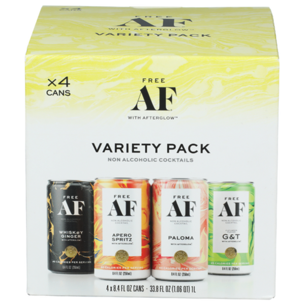 Free Af Drinks Company Variety Pack Non-Alcoholic Cocktail With