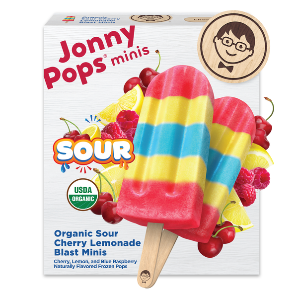 JonnyPops Organic Sour Cherry Lemonade Mini Frozen Pops Same-Day