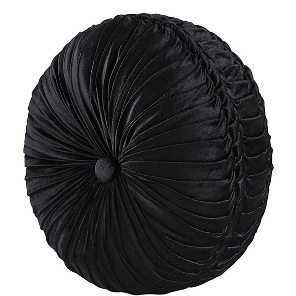 J. Queen New York Bradshaw Button-Tufted Round Pillow