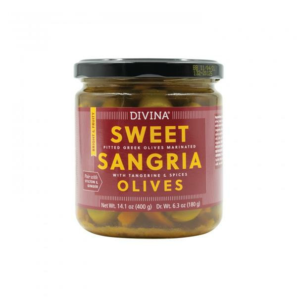Divina Sweet Sangria Pitted Greek Olives Marinated With Tangerine & Spices