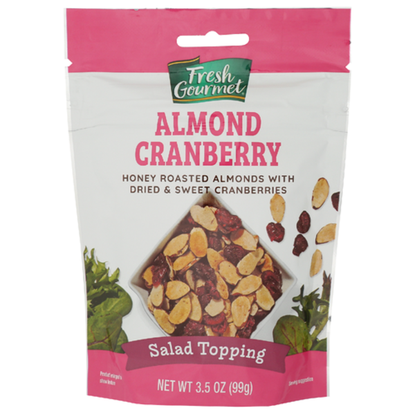 Fresh Gourmet Honey Roased Sliced Almonds With Cranberries