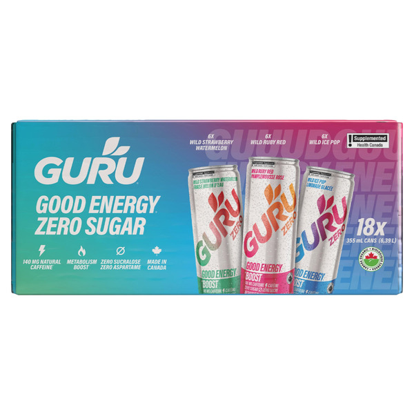 GURU Zero Sugar Organic Energy Drink