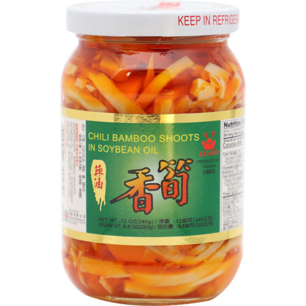Kimbo Chili Bamboo Shoots In Soybean Oil