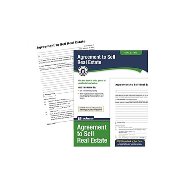 Adams 8.5"W x 11"L Agreement to Sell Real Estate Forms