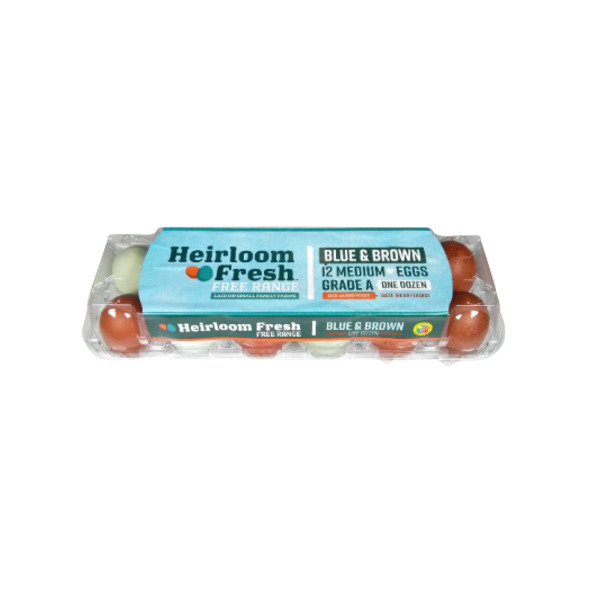 Happy Egg Medium Heirloom Fresh Free Range Blue & Brown Eggs