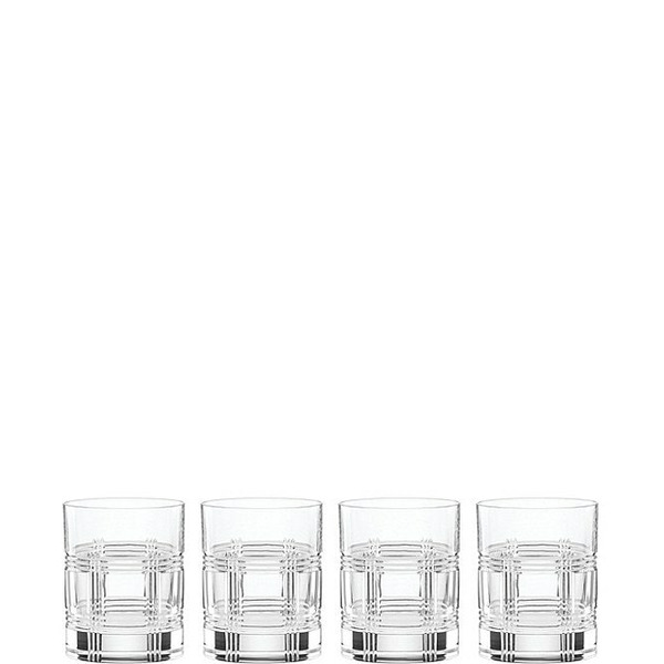 Reed & Barton Reed  Barton Hudson Crystal Double Old Fashion Glasses Set of 4