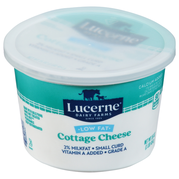 Lucerne Cottage Cheese, Low Fat, Small Curd, 2% Milkfat