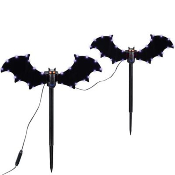 Red Shed 16.12 in. LED Animated Bat Lawn Stakes, Purple/Red, 2 pk.