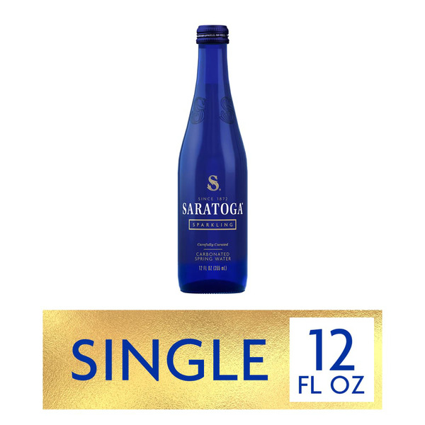 SARATOGA Sparkling Spring Water, Glass Water Bottle, 12 Oz Same-Day  Delivery or Pickup | Lincoln Market