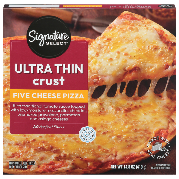 Signature SELECT Pizza, Five Cheese, Ultra Thin Crust