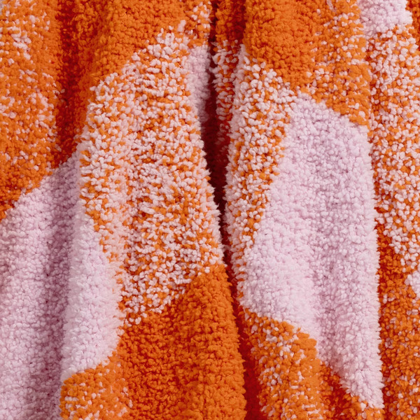 Enlarge Alternative view of Room Essentials Cozy Woven Check Throw Blanket - Pink & Orange (opens in a new tab)