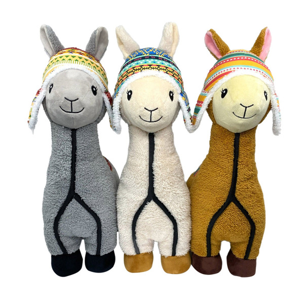 Delca Land of the Llamas Dog Toy Assorted Colors
