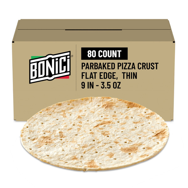 TNT 9" Pizza Crust Parbaked Die Cut Thin 80ct