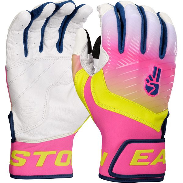 Easton Youth Walk-Off The Dub Batting Gloves, L - Navy/White/Pink